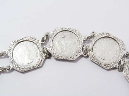 A Lovely Tickey Bracelet In Sterling Silver.