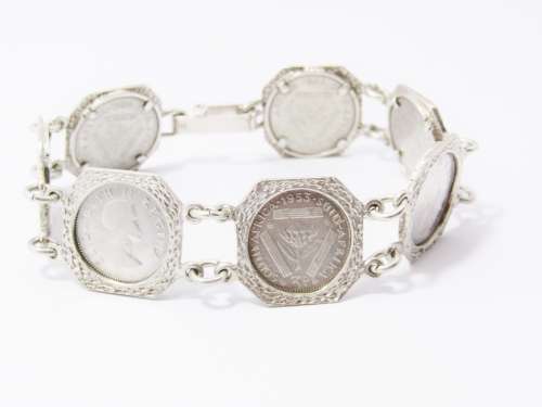 A Lovely Tickey Bracelet In Sterling Silver.