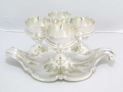 Ornate & Vintage Silver-Plated Egg Stand