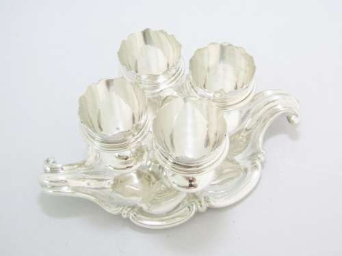 Ornate & Vintage Silver-Plated Egg Stand