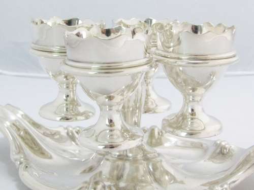 Ornate & Vintage Silver-Plated Egg Stand