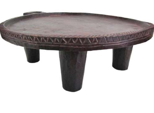 Rare Find! Vintage Ethiopian Gurage Wooden Footed Tray