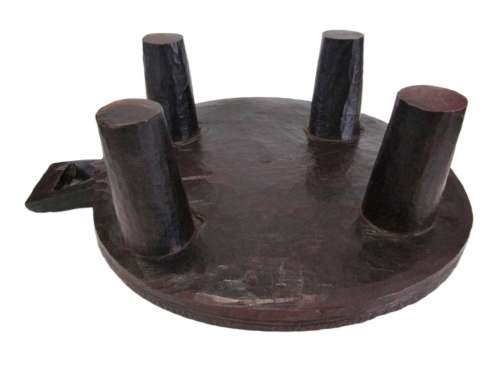 Rare Find! Vintage Ethiopian Gurage Wooden Footed Tray