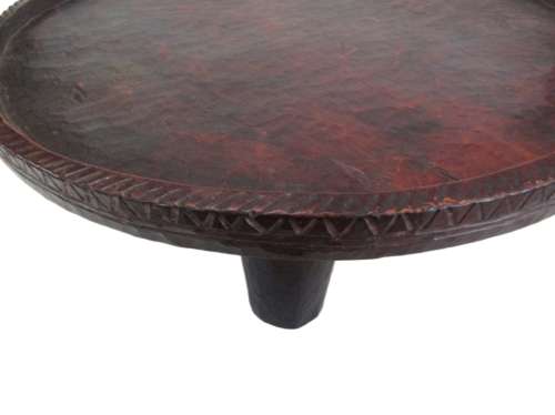 Rare Find! Vintage Ethiopian Gurage Wooden Footed Tray