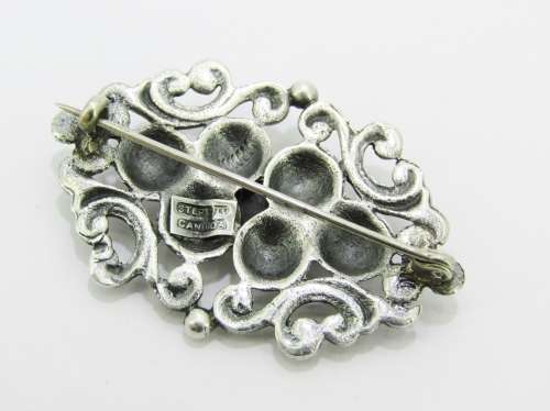 A Lovely Detailed Candida Brooch In Sterling Silver.