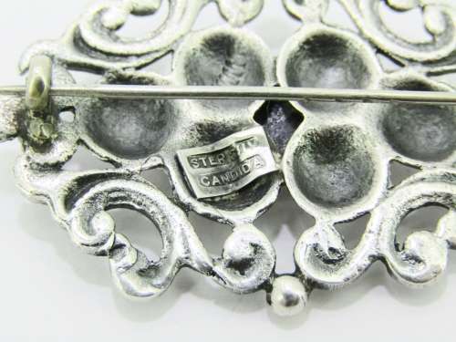 A Lovely Detailed Candida Brooch In Sterling Silver.