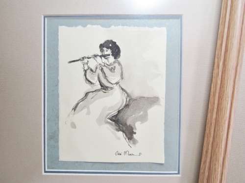 Pair of Este Mostert Original Ink Drawings / Sketches