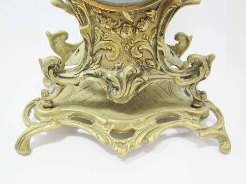 Weighty Vintage Solid Brass Decorative Mantle Clock