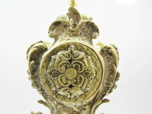 Weighty Vintage Solid Brass Decorative Mantle Clock