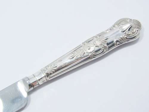 Vintage UK Hallmarked Sterling Silver-Handled Cheese Knife in Box