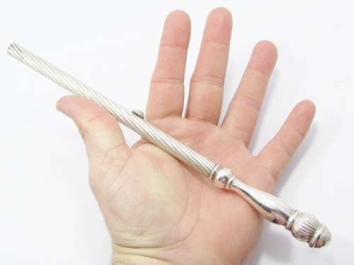 Judaica Sterling Silver Large Tzinder / Candle Lighter