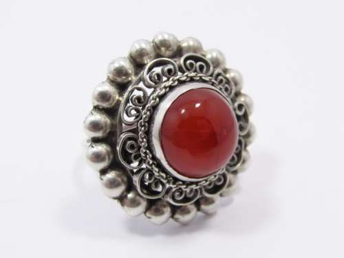 Gorgeous Chunky Carnelian Ring in Sterling Silver