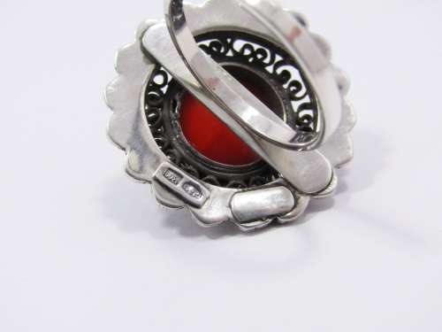 Gorgeous Chunky Carnelian Ring in Sterling Silver