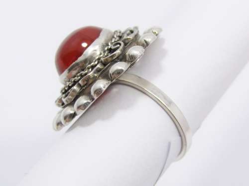 Gorgeous Chunky Carnelian Ring in Sterling Silver