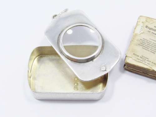 Beautiful Victorian Silver Fob Pendant With Magnifying Glass