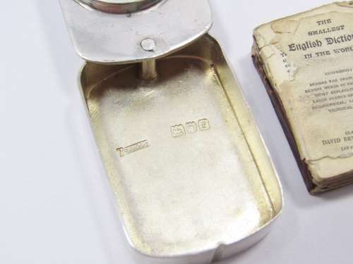 Beautiful Victorian Silver Fob Pendant With Magnifying Glass