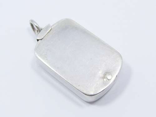 Beautiful Victorian Silver Fob Pendant With Magnifying Glass