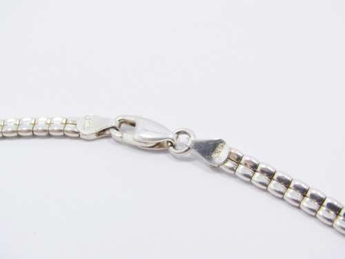 Stunning Two Tone  Graduating Bar Design Necklace in Sterling Silver