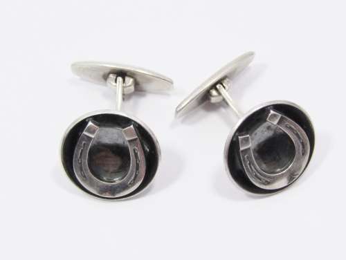 Rare! Danish Designer Niels Erik From Silver Cufflinks