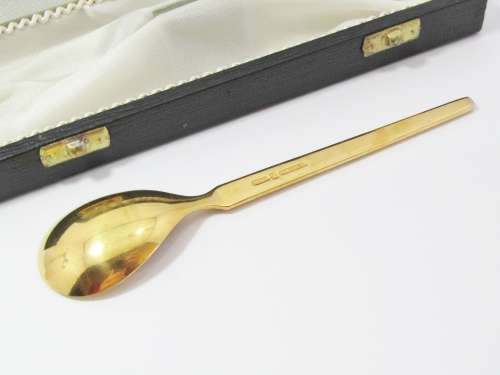 Vintage Gold-Plated Spoon in Original Case