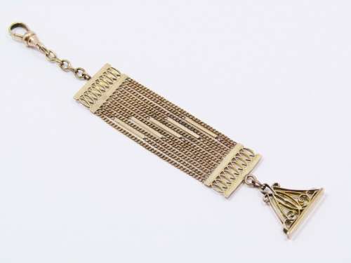 Lovely Antique Rolled Gold Seal Fob Chain