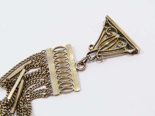 Lovely Antique Rolled Gold Seal Fob Chain