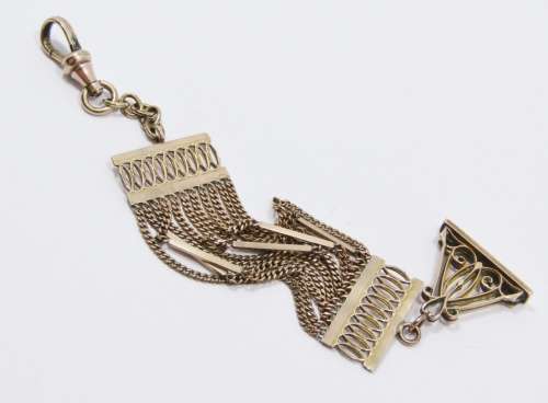 Lovely Antique Rolled Gold Seal Fob Chain