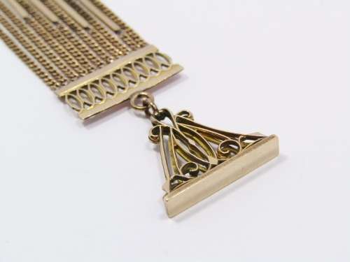 Lovely Antique Rolled Gold Seal Fob Chain