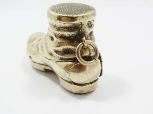 Antique Brass Vesta Case in the form of a Boot