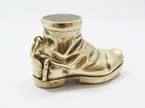 Antique Brass Vesta Case in the form of a Boot