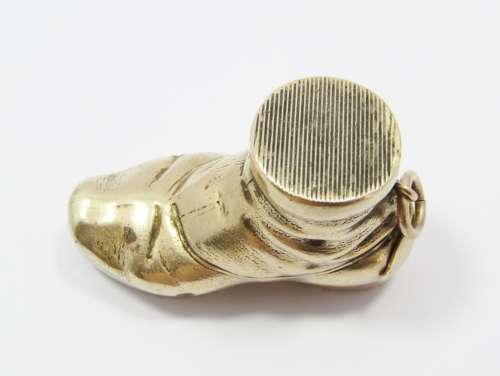 Antique Brass Vesta Case in the form of a Boot