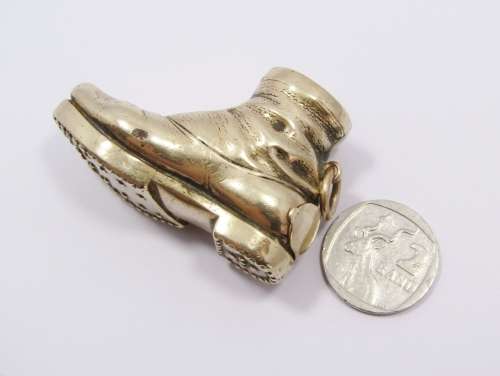 Antique Brass Vesta Case in the form of a Boot