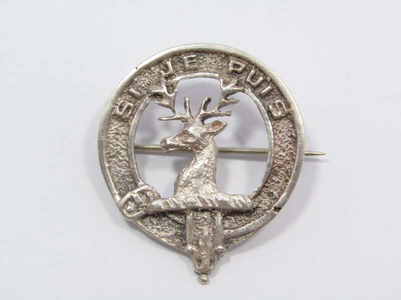 Vintage (c1954) Sterling Silver Scottish Clan Brooch