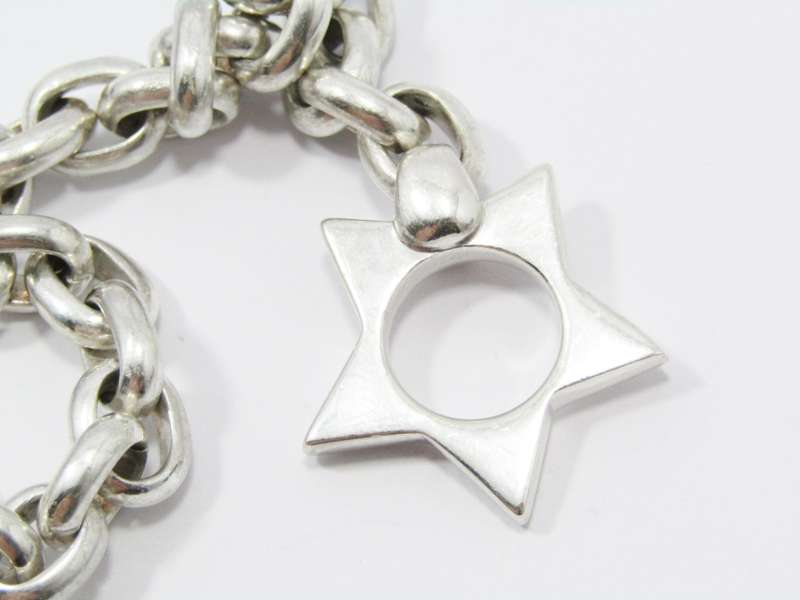 Weighty Sterling Silver Fancy Oval Link Bracelet