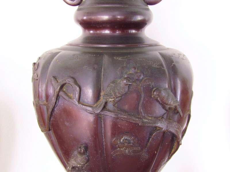 Stunning! Huge Early 20th-Century Meiji Japanese Bronze Vase