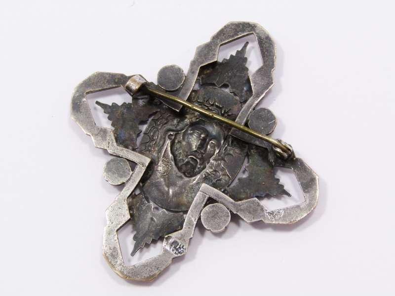 A Gorgeous Detailed Religious Two tone Brooch