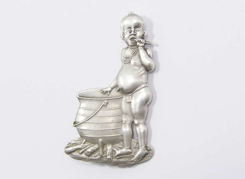 Vintage Candida Sterling Silver `Lo Umfaan` Brooch