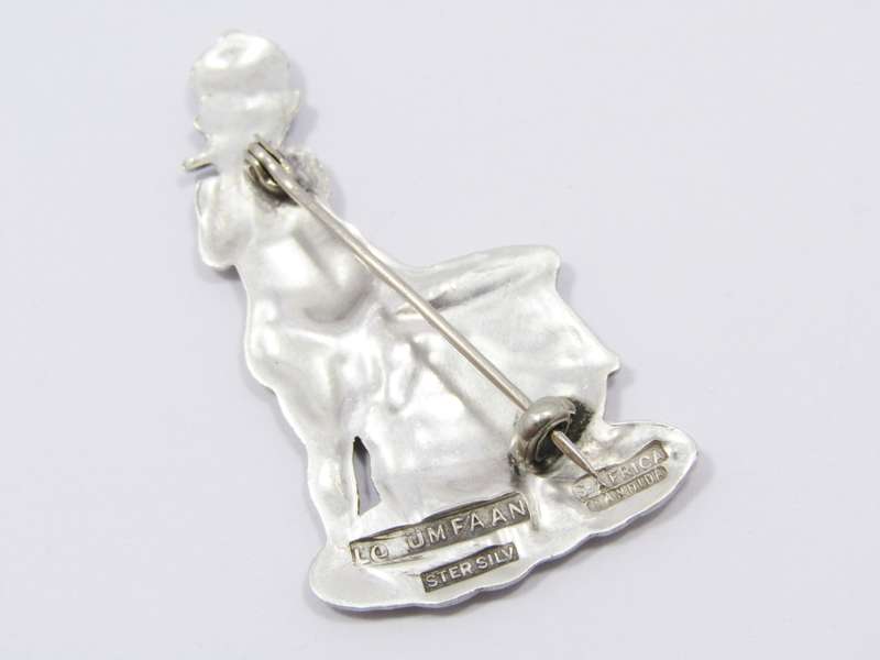 Vintage Candida Sterling Silver `Lo Umfaan` Brooch
