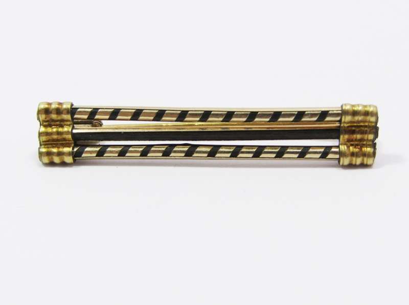 Antique/Vintage Rolled Gold Elephant Hair Brooch