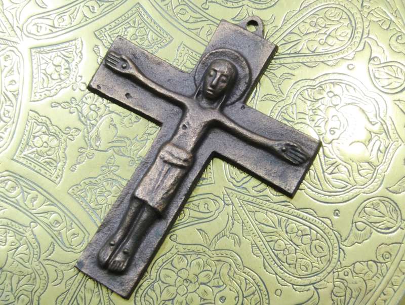 Solid Bronze Ethiopian Crucifix