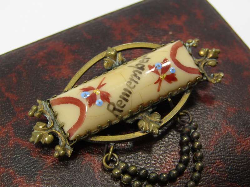 Beautiful, Vintage Hand-Made `Remember` Brooch