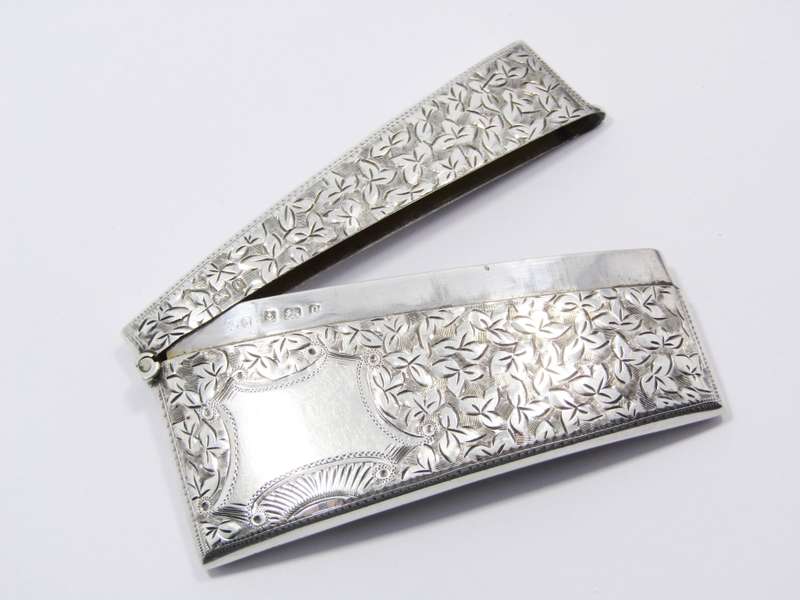 Beautiful Antique (c1902) Hallmarked Silver Calling Card Case