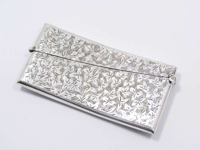Beautiful Antique (c1902) Hallmarked Silver Calling Card Case