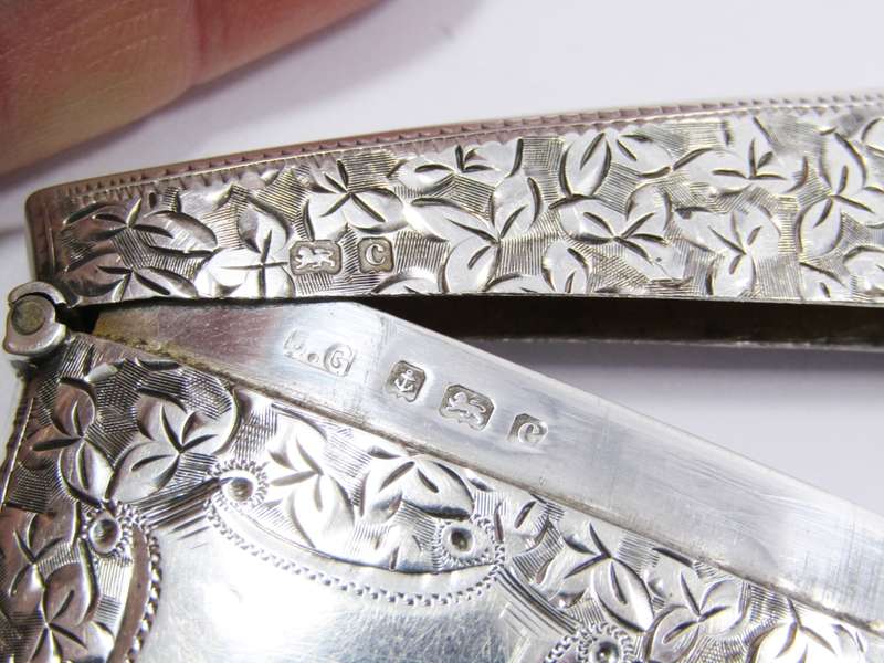 Beautiful Antique (c1902) Hallmarked Silver Calling Card Case