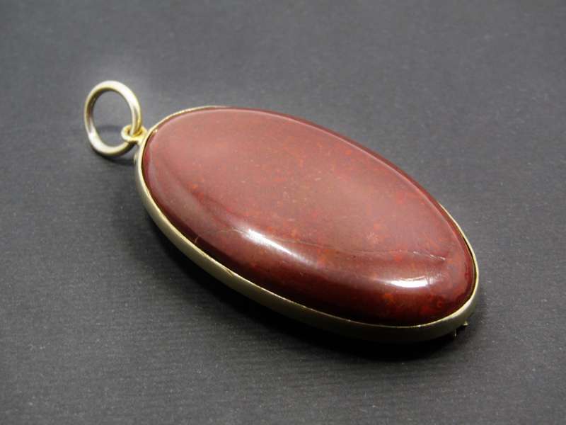 Antique/Vintage Chinese Silver Gilt & Jasper Scarf Clip