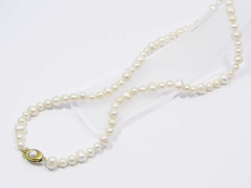 Beautiful Freshwater Pearls & 18CT Gold Clasp Necklace