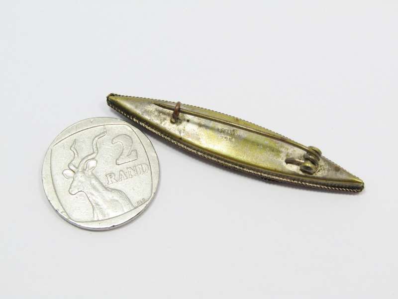 A Lovely Micro Mosaic Brooch in  Brass Tone