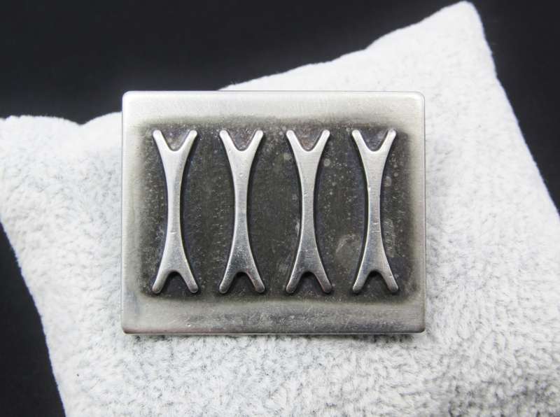 Norway `Bodrene Mylius` Modernist Pewter Brooch