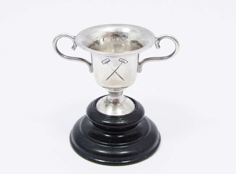 Antique (c1907) Croquet Miniature Sterling Silver Trophy