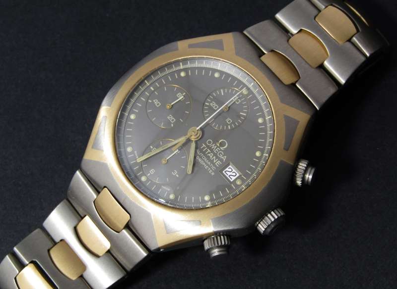 Exquisite! Omega Polaris Titane XL Chronograph Automatic Watch